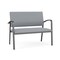 Lesro Newport 2 Seat Tandem Seating Metal Frame No Center Arms, Charcoal, RS Fog Upholstery NP1501 - alternate 1